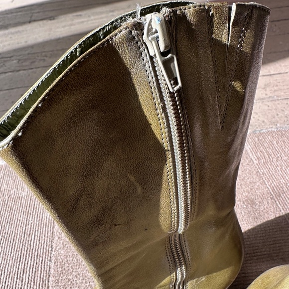 Olive Distressed Jeffrey Campbell Be Bold Bootie SIZE 7 1/2 - Picture 6 of 8